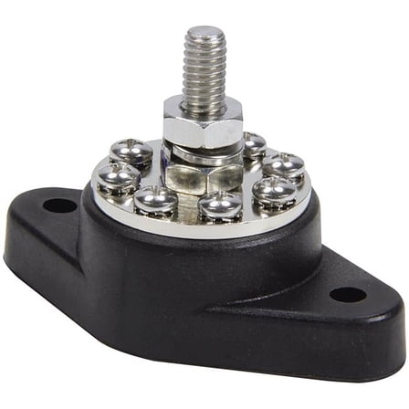 Quickcar Racing Products 57-806 8 Location Power Distribution Post - Black