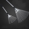 thumbnail image 2 of Adjustable Stainless Steel Garden Rake with Extendable Handle, 2 of 4