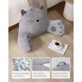 thumbnail image 3 of Reading Pillow Backrest Pillow with Shded Memory Foam for Adult & Children Designed for Bed and Couch Sitting Up Includes Arms Pockets and Washable Cover Off, 3 of 7