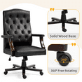 thumbnail image 2 of Homhum Executive High Back Office Desk Chair, Adjustable Seat, Black, 2 of 7