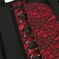 thumbnail image 4 of Womens Lace Up Corset Tops Overbust Corset Zipper bustier Corset Renaissance Corsets Red 5XL, 4 of 5