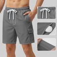 thumbnail image 2 of Frostluinai Men Swim Trunks with Liner Quick Dry Breathable Board Shorts Solid Bathing Shorts Pocket for Summer Beach Cruise Water Park, 2 of 6