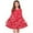 Red, variant on Girls' Red Heart Print Dress - Long Sleeve Soft Stretch, Cute Valentine's Day Outfit, Sizes 4-14 Years,Size 9-10 T