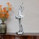 thumbnail image 5 of Estatua de de resina, figura de mesa, adorno artesanal coleccionable, escultura de niña de ballet para estudio, cafetería, cumpleaños, sala Plata perfecl Estatuilla de bailarina, 5 of 8