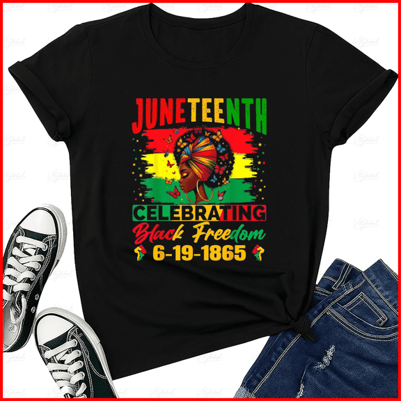 Juneteenth Celebrating Black Freedom 1865 Heritage Graphic Unisex T-Shirt, up to Size 5XL