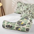 thumbnail image 4 of jejeloiu Neutral Floral Quilt Full For Girls,Vintage Pattern Full Bedspread Sets,Gray Green Cream,3-Piece, 4 of 7