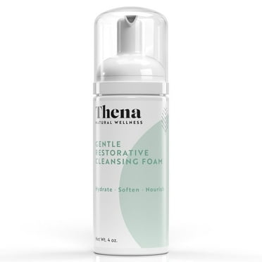 Thena Natural Wellness Organic Foaming Cleanser Hydrating & Soothing for Sensitive, Dry Skin 4 oz