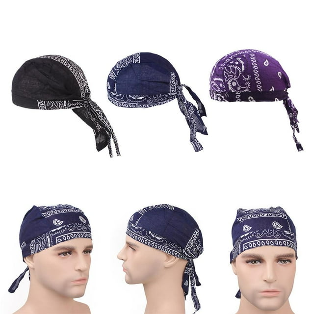 3 piezas pa hombre, gorro con capucha pa quioterapia, pérdida de cabello, cabeza, sombrero de Colco Algodón Unisex Durag