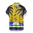 thumbnail image 6 of Purcolt Mens Hawaiian Shirts Casual Collared Short Sleeve Button Down Shirts Summer Beach Quick Dry Tee Tops, 6 of 7