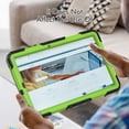 thumbnail image 4 of Case for Samsung Galaxy Tab S6 Lite 10.4 Inch 2024/2022/2020 with Screen Protector, 360 Degree Rotating Kickstand Hand Strap Heavy Duty Shockproof Cover with Shoulder Strap, Lime PC, 4 of 7