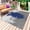 Blue, variant on Navy Blue Cement Gray Outdoor Rug for Patio/Deck/Porch, Non-Slip Large Area Rug 5 x 8 Ft, Modern Abstract Art Blue Indoor Outdoor Rugs Washable Area Rugs, Reversible Camping Rug Carpet Runner