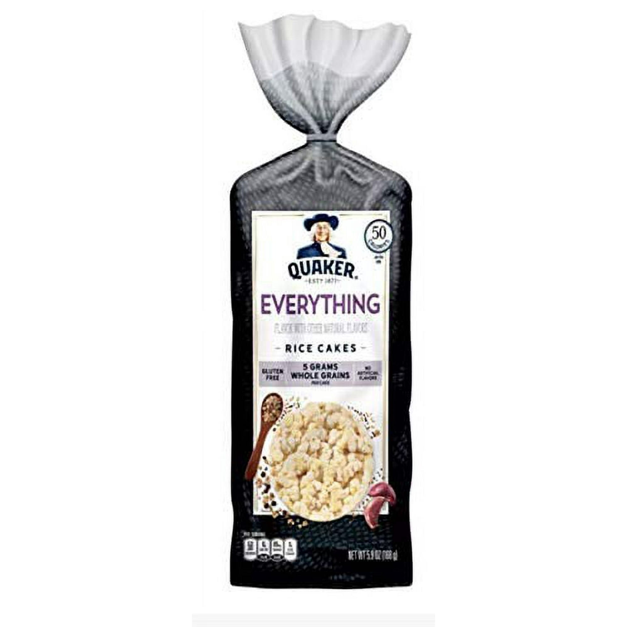 Quaker Rice Cakes Variety Bundle - Pack Of 3 Flavors,CARMEAL CORN, APPLE CINAMON,CAKE EVEVRYTHING..