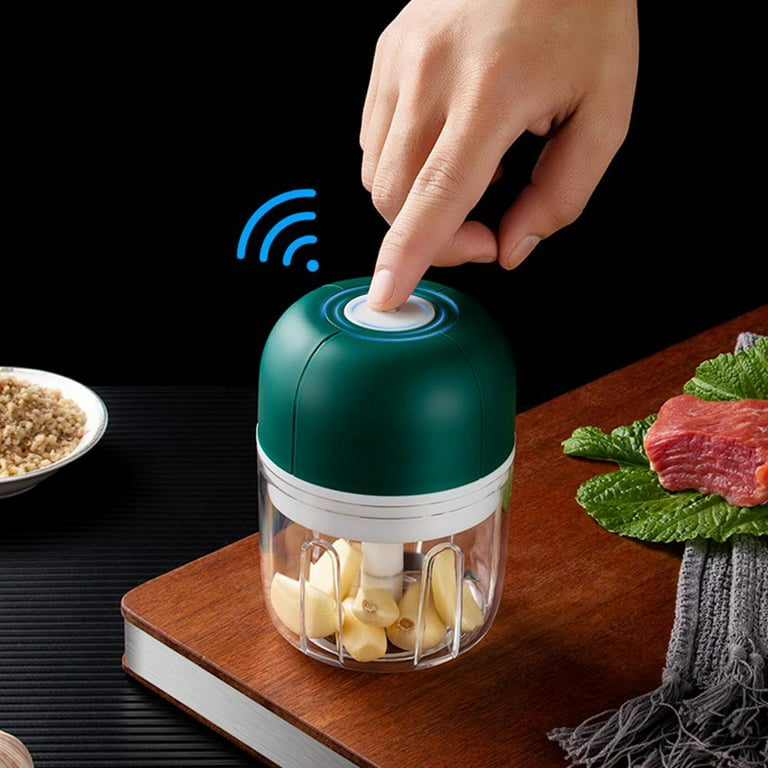 Rechargeable Portable and Cordless Mini Food Processor 250ML with Stainless  Steel Blade, Electric Garlic Chopper Vegetable Chopper Blender for Nuts