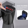 thumbnail image 1 of Mini bote de basura para automóvil con tapa, taza de basura automotriz brillante, lindo soporte para monedas para automóvil (negro) LingWen 9024735495437, 1 of 1