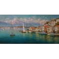 thumbnail image 2 of Obuchovsky, Yury 24x14 White Modern Wood Framed Museum Art Print Titled - Island Poros, 2 of 4