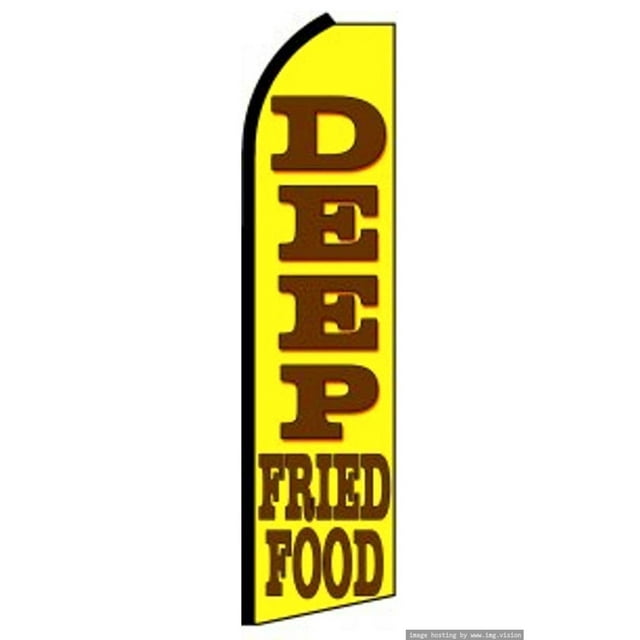 Deep Fried Food Swooper flag Without Pole Advertisement /Business Flags Feather Flag