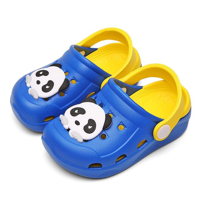 Zapatos con agujeros para niños de verano, sandalias y pantuflas para bebés, sandalias y pantuflas Baotou para niños pequeños de dibujos animados de fondo suave para el hogar interior (longitud interi JFHHH pequeña