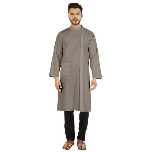 Atasi Indian Designer Kurta For Mens Party Wear Traditional Dress Solid Ethnic Long Shirt