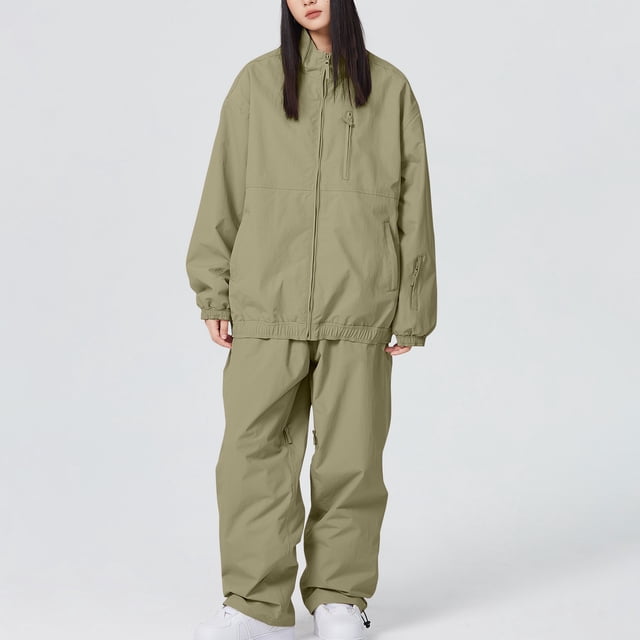 TIMIFIS Combinaisons de Ski pour Femmes et Hommes Imperméables et Coupe-Vent Combinaison d'Hiver Décontractée Mode Chandails à Capuchon à Manches Longues Blouses et Pantalons Ensemble Deux Pièces Combinaisons de Neige