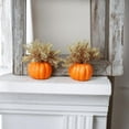 thumbnail image 5 of Cheapark Christmas Thanksgiving Foam Pumpkin Decoration - Autumn Grass Accent Design - Table Center, Counter & Window Decor For Harvest Festival, 5 of 6