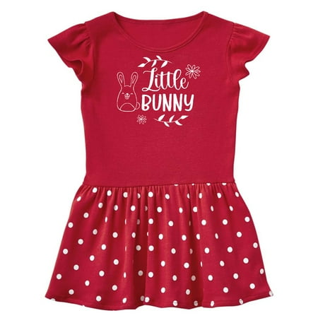

Inktastic Easter Little Bunny with Flowers Gift Toddler Girl Dress