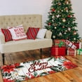 thumbnail image 7 of Christmas Kitchen Mats Set of 2, 17x30 + 17x47 Inch Xmas Kitchen Rugs, Poinsettia & Merry Christmas Design, Non - Slip Floor Mats for Kitchen, Dining Area Christmas Decor, 7 of 7
