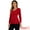 Red, variant on DARING DIVA Women's Long Sleeve Scoop Neck Top L Black