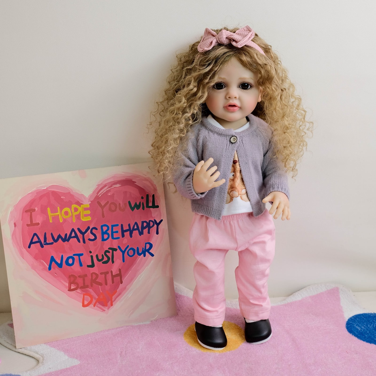 Lifelike Reborn Baby Dolls - 22" Sweet Real Life Realistic-Newborn Full Body Vinyl Adorable Baby Girl with Toy Accessories Gift Set for Kids Age 3+
