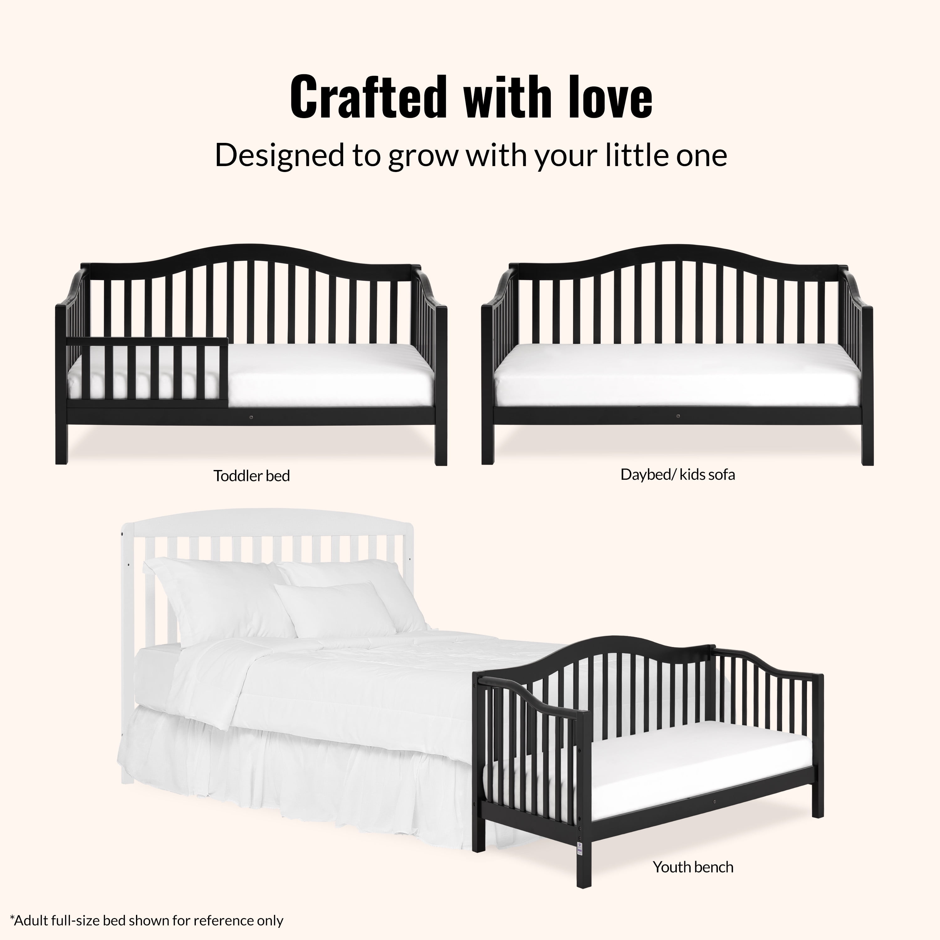 Dream On Me Austin Toddler Day Bed, Black