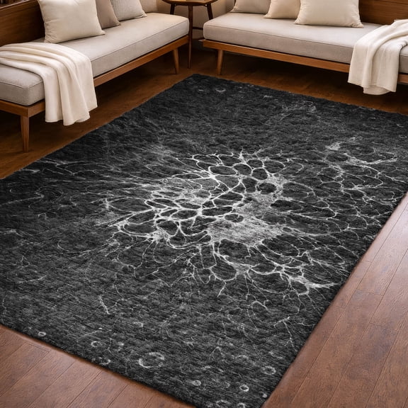Addison Rugs Dream Shag Premium Machine Washable Transitional Modern Charcoal Rectangle Rug, 10' x 14'