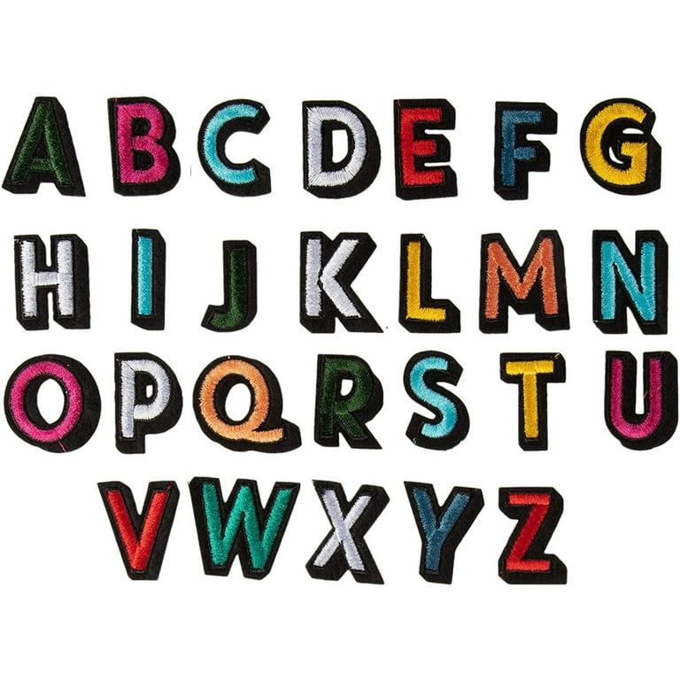 Happy Glorry Iron on Letters 104 Pieces, Iron on Letters for Clothing, Letter Patches, Iron on Letters for T Shirts, Iron on Letters Patches