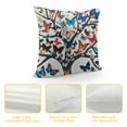 thumbnail image 4 of JEUXUS Colorful Butterfly Trees Watercolor Short Plush Pillowcase for Car Couch Bedroom White, 4 of 5