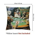 thumbnail image 4 of Funny Dogs Pillow Covers，Dogs Playing Poker Throw Pillow Cover，Dogs Playing Poker Pillows，Dog Pillows for Bed Decorative，Dog Gifts for Women, 4 of 8