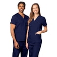 thumbnail image 5 of Adar Universal Unisex Scrubs - V-Neck Tunic Scrub Top - 601 - Navy - 2X, 5 of 7