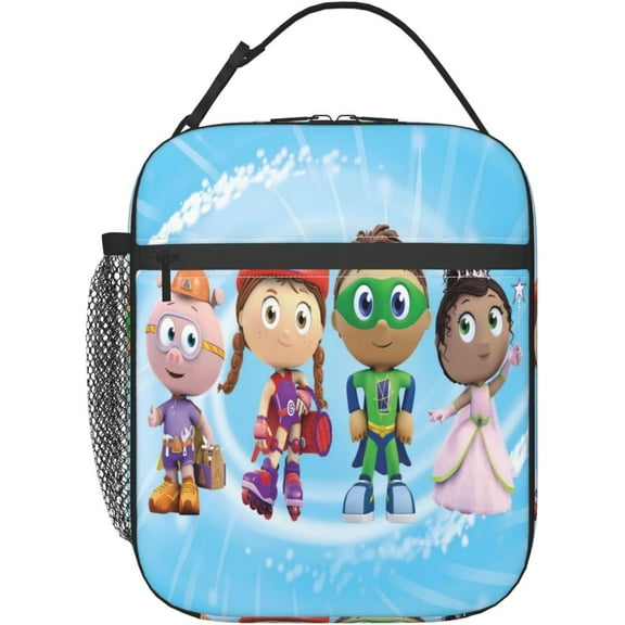 Cartoon Lunch Bags Super Anime Why! Insulated Lunch Tote Reusable Portable Lunch Box for Outdoor Office Picnic 10 X 4 X 8 in