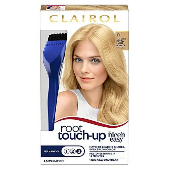 Clairol Retouche Permanente de la Racine 10 Couleurs de Cheveux Blond Clair Supplémentaires, 2 Chiffres