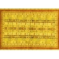 thumbnail image 1 of Ahgly Company Machine Washable Indoor Rectangle Abstract Yellow Modern Area Rugs, 5' x 8', 1 of 4