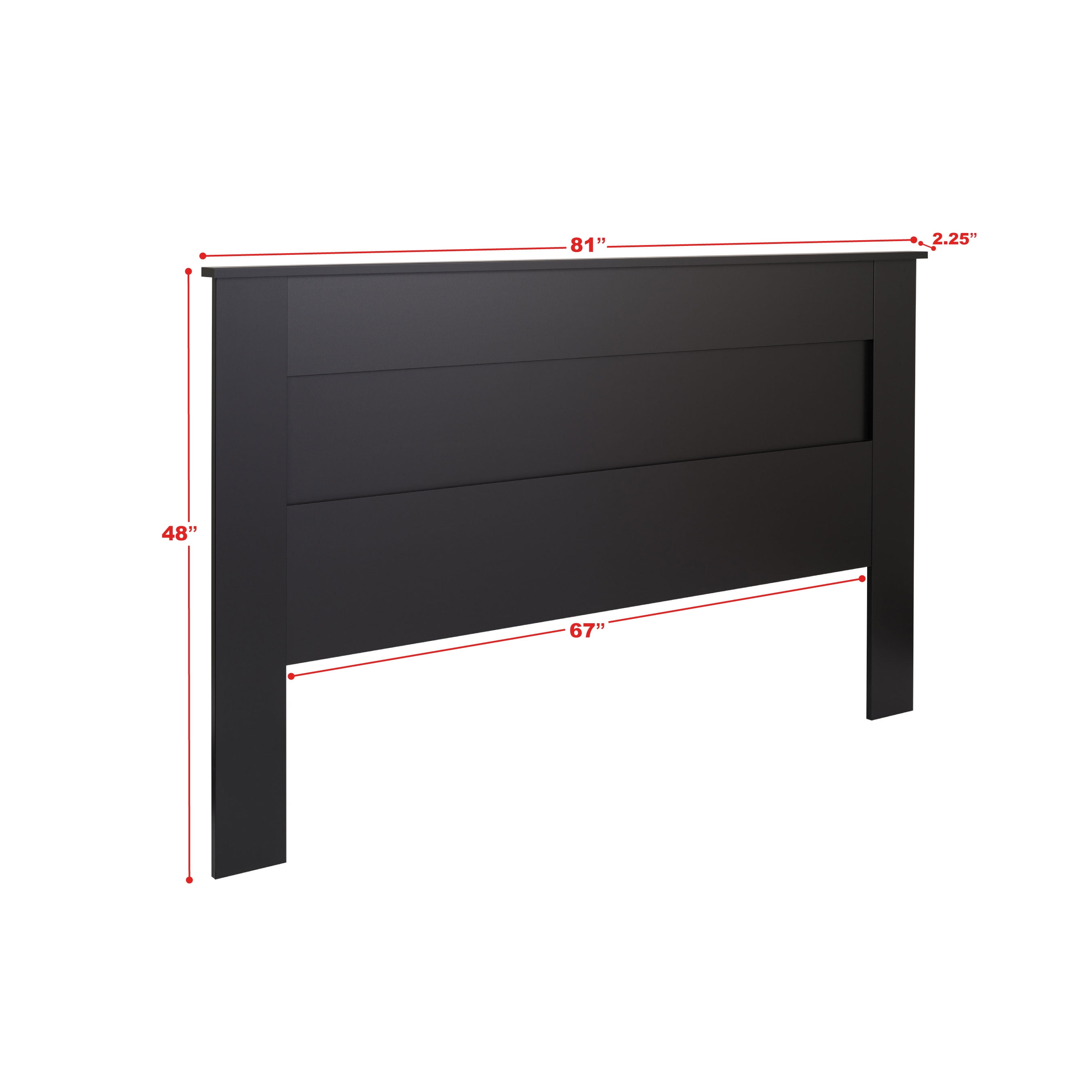 Prepac Select Black King Flat Panel Headboard Walmart
