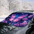 thumbnail image 2 of Xoenoiee Butterfly Rose Flower Print Windshield Cover for Ice and Snow, Large Size Car Windshield Snow Cover with Elastic Strap, Fits Most SUVs Trucks, 2 of 7