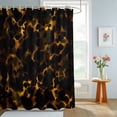 thumbnail image 4 of Shower Curtains for Bathroom, Black Yellow Orange Waterproof Fabric Shower Curtain, Minimalist Abstract Art Decorative Bathroom Curtain for Bathtub, 72"x84", No Hooks Included, 4 of 9