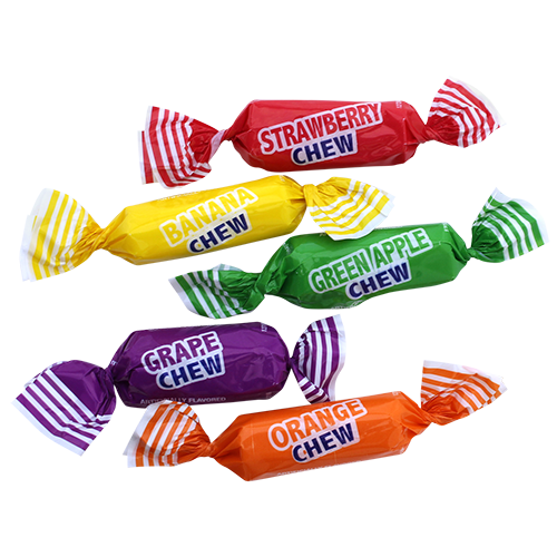 Individually wrapped Fruit Chews 3 lb. Bulk Bag (Assorted colors & flavors) - Chewy, fruity and flavorful