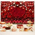 thumbnail image 5 of Valentines Day Backdrop, Red Rose Flower Photography Backdrops, Valentine Wedding Bridal Mother's Day Birthday Party Decoration Photo Booth Studio Props Banner for Photoshoot,7X5ft, 5 of 5