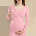 thumbnail image 7 of Neewe Women's Maternity Pregnant Top Solid Color Round Neck Long Sleeved Top To Be Worn As A Base During Pregnancy, 7 of 7