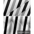 thumbnail image 6 of Black Gray Striped Kitchen Valances for Windows Farmhouse Linen Window Valance Curtain for Living Room Window Treatment Farmhouse Stripe Art Valance Rod Pocket Topper Drape, 42 x 12 Inch, 6 of 6