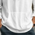 thumbnail image 4 of Paiwinds Men's Beach Hoodie Pullover, Resort Casual Long Sleeve Top with Half Button Placket & Drawstring, Lightweight Cover-Up for Vacation and Outdoor, 4 of 5