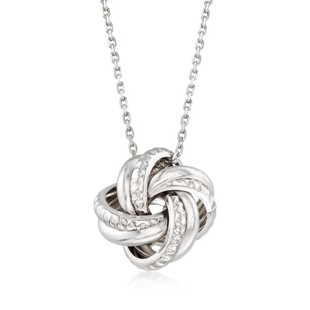 Ross Simons Ross Simons Italian Sterling Silver Love Knot Pendant Necklace Walmart Com Walmart Com
