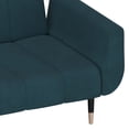 thumbnail image 5 of vidaXL 2-Seater Sofa Bed with Two Pillows Blue Velvet, 5 of 12