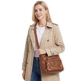 thumbnail image 2 of PULLIMORE Crossbody Bag for Women Soft PU Leather Shoulder Bag Ladies Purse and Handbags Lightweight Multi Pocket Pocketbook, Brown, 2 of 8