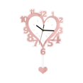 thumbnail image 2 of kowaku Decorative Hanging Clock Silent Arabic Numerals Wall Clock Rose Gold, 2 of 9
