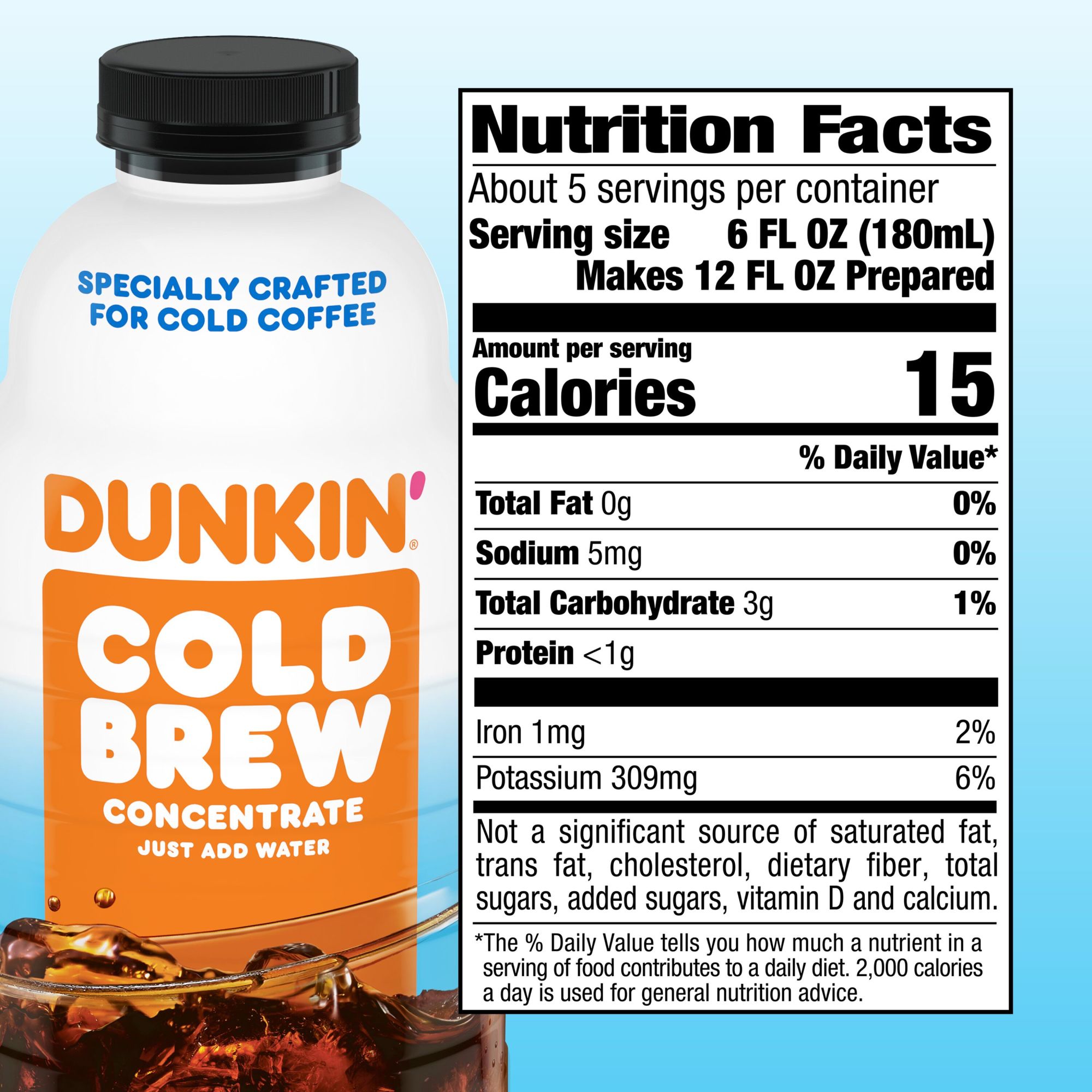 Dunkin Cold Brew Coffee Concentrate, 31 Oz. - image 5 of 13